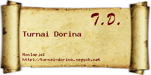 Turnai Dorina névjegykártya